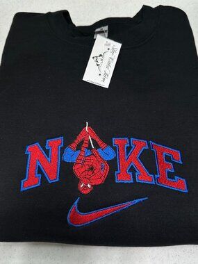 Nike Spiderman Sweatshirt YOUTH Embroidered Kids Boy Girl Unisex Crewneck Gift